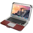 For 11.6 inch MacBook Air Notebook Leather Case with Snap Fastener(Brown) - 1