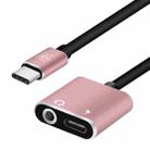 ENKAY Hat-prince HC-10 USB-C / Type-C + 3.5mm Jack to USB-C / Type-C Charge Audio Adapter Cable - 1