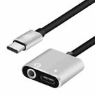 ENKAY Hat-prince HC-10 USB-C / Type-C + 3.5mm Jack to USB-C / Type-C Charge Audio Adapter Cable - 1