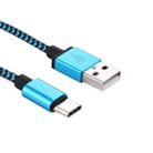 1m Woven Style USB-C / Type-C 3.1 to USB 2.0 Data Sync Charge Cable(Blue) - 1