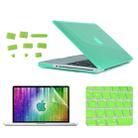 ENKAY for MacBook Pro 13.3 inch (US Version) / A1278 4 in 1 Crystal Hard Shell Plastic Protective Case with Screen Protector & Keyboard Guard & Anti-dust Plugs(Green) - 1