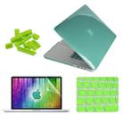 ENKAY for MacBook Pro Retina 13.3 inch (US Version) / A1425 / A1502 4 in 1 Crystal Hard Shell Plastic Protective Case with Screen Protector & Keyboard Guard & Anti-dust Plugs(Green) - 1