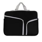 Double Pocket Zip Handbag Laptop Bag for Macbook Air 11.6 inch(Black) - 1