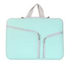 Double Pocket Zip Handbag Laptop Bag for Macbook Air 11.6 inch(Green) - 1