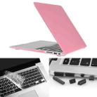 ENKAY for Macbook Air 11.6 inch (US Version) / A1370 / A1465 Hat-Prince 3 in 1 Frosted Hard Shell Plastic Protective Case with Keyboard Guard & Port Dust Plug(Pink) - 1