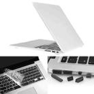 ENKAY for Macbook Air 11.6 inch (US Version) / A1370 / A1465 Hat-Prince 3 in 1 Frosted Hard Shell Plastic Protective Case with Keyboard Guard & Port Dust Plug(White) - 1