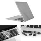 ENKAY for Macbook Air 11.6 inch (US Version) / A1370 / A1465 Hat-Prince 3 in 1 Crystal Hard Shell Plastic Protective Case with Keyboard Guard & Port Dust Plug(Grey) - 1