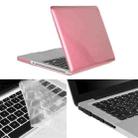 ENKAY for Macbook Pro 13.3 inch (US Version) / A1278 Hat-Prince 3 in 1 Crystal Hard Shell Plastic Protective Case with Keyboard Guard & Port Dust Plug(Pink) - 1