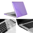 ENKAY for Macbook Pro 13.3 inch (US Version) / A1278 Hat-Prince 3 in 1 Crystal Hard Shell Plastic Protective Case with Keyboard Guard & Port Dust Plug(Purple) - 1