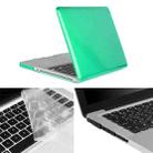 ENKAY for Macbook Pro 15.4 inch (US Version) / A1286 Hat-Prince 3 in 1 Crystal Hard Shell Plastic Protective Case with Keyboard Guard & Port Dust Plug(Green) - 1
