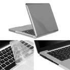 ENKAY for Macbook Pro 15.4 inch (US Version) / A1286 Hat-Prince 3 in 1 Crystal Hard Shell Plastic Protective Case with Keyboard Guard & Port Dust Plug(Grey) - 1