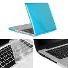 ENKAY for Macbook Pro 15.4 inch (US Version) / A1286 Hat-Prince 3 in 1 Crystal Hard Shell Plastic Protective Case with Keyboard Guard & Port Dust Plug(Blue) - 1