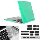 ENKAY for Macbook Pro Retina 15.4 inch (US Version) / A1398 Hat-Prince 3 in 1 Crystal Hard Shell Plastic Protective Case with Keyboard Guard & Port Dust Plug(Green) - 1