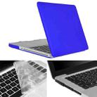 ENKAY for Macbook Pro 13.3 inch (US Version) / A1278 Hat-Prince 3 in 1 Frosted Hard Shell Plastic Protective Case with Keyboard Guard & Port Dust Plug(Dark Blue) - 1