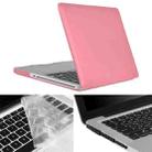 ENKAY for Macbook Pro 13.3 inch (US Version) / A1278 Hat-Prince 3 in 1 Frosted Hard Shell Plastic Protective Case with Keyboard Guard & Port Dust Plug(Pink) - 1
