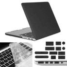 ENKAY for Macbook Pro Retina 13.3 inch (US Version) / A1425 / A1502 Hat-Prince 3 in 1 Frosted Hard Shell Plastic Protective Case with Keyboard Guard & Port Dust Plug(Black) - 1