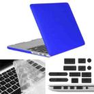 ENKAY for Macbook Pro Retina 13.3 inch (US Version) / A1425 / A1502 Hat-Prince 3 in 1 Frosted Hard Shell Plastic Protective Case with Keyboard Guard & Port Dust Plug(Dark Blue) - 1