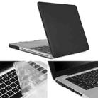 ENKAY for Macbook Pro 15.4 inch (US Version) / A1286 Hat-Prince 3 in 1 Frosted Hard Shell Plastic Protective Case with Keyboard Guard & Port Dust Plug(Black) - 1