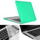 ENKAY for Macbook Pro 15.4 inch (US Version) / A1286 Hat-Prince 3 in 1 Frosted Hard Shell Plastic Protective Case with Keyboard Guard & Port Dust Plug(Green) - 1