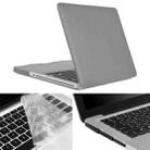 ENKAY for Macbook Pro 15.4 inch (US Version) / A1286 Hat-Prince 3 in 1 Frosted Hard Shell Plastic Protective Case with Keyboard Guard & Port Dust Plug(Grey) - 1