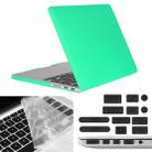 ENKAY for Macbook Pro Retina 15.4 inch (US Version) / A1398 Hat-Prince 3 in 1 Frosted Hard Shell Plastic Protective Case with Keyboard Guard & Port Dust Plug(Green) - 1
