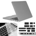 ENKAY for Macbook Pro Retina 15.4 inch (US Version) / A1398 Hat-Prince 3 in 1 Frosted Hard Shell Plastic Protective Case with Keyboard Guard & Port Dust Plug(Grey) - 1