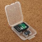 100Pcs Transparent Plastic Storage Card Box for SD Card + Micro SD Card(TF Card)(Transparent) - 1