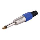 6.35mm Male Plug Microphone Patch Snake Cable TRS Connector Adapter - 1