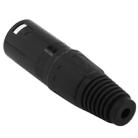 3 Pin XLR Male Plug Microphone Connector Adapter(Black) - 3