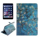 Plum Pattern Leather Case with Holder & Card Slots & Wallet for iPad mini 3 / mini 2 / iPad mini - 1