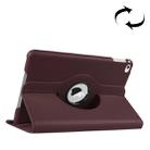 Litchi Texture 360 Degree Rotating Smart Leather Case with Holder for iPad mini 4 / mini 5(Coffee) - 1