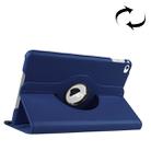 Litchi Texture 360 Degree Rotating Smart Leather Case with Holder for iPad mini 4 / mini 5(Dark Blue) - 1