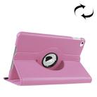 Litchi Texture 360 Degree Rotating Smart Leather Case with Holder for iPad mini 4 / mini 5(Pink) - 1