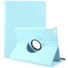 Litchi Texture 360 Degree Rotating Smart Leather Case with Holder for iPad mini 4 / mini 5(Blue) - 1