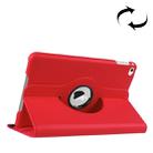 Litchi Texture 360 Degree Rotating Smart Leather Case with Holder for iPad mini 4 / mini 5(Red) - 1
