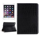 Crocodile Texture Horizontal Flip Smart Leather Case with Holder & Card Slots & Wallet for iPad Mini 4(Black) - 1