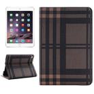 Grid Texture Horizontal Flip Smart Leather Case with Holder & Card Slots & Wallet for iPad Mini 4(Brown) - 1