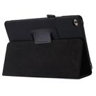 Litchi Texture Horizontal Flip PU Leather Protective Case with Holder for iPad mini 4(Black) - 1