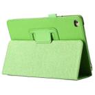 Litchi Texture Horizontal Flip PU Leather Protective Case with Holder for iPad mini 4(Green) - 1