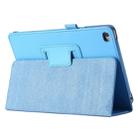 Litchi Texture Horizontal Flip PU Leather Protective Case with Holder for iPad mini 4(Baby Blue) - 1