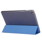 Horizontal Flip Leather Case with Three-Folding Holder & Sleep / Wake-up Function for iPad mini 4(Blue) - 1