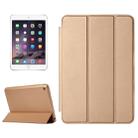 Horizontal Flip Solid Color Leather Case with Holder & Sleep / Wake-up Function for iPad mini 4(Gold) - 1