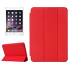 Horizontal Flip Solid Color Leather Case with Holder & Sleep / Wake-up Function for iPad mini 4(Red) - 1