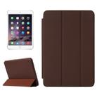 Horizontal Flip Solid Color Leather Case with Holder & Sleep / Wake-up Function for iPad mini 4(Brown) - 1