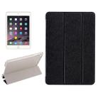 Silk Texture Horizontal Flip Leather Case with Three-Folding Holder for iPad mini 4(Black) - 1