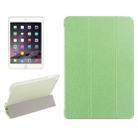 Silk Texture Horizontal Flip Leather Case with Three-Folding Holder for iPad mini 4(Green) - 1