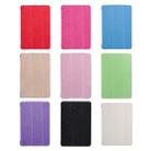 Silk Texture Horizontal Flip Leather Case with Three-Folding Holder for iPad mini 4(Green) - 6