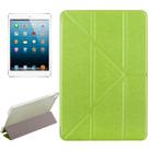 Transformers Style Silk Texture Horizontal Flip Solid Color Leather Case with Holder for iPad mini 4(Green) - 1
