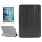 ENKAY Silk Texture Horizontal Flip Solid Color PU Leather Case with Three-folding Holder and & Sleep / Wake-up Function for iPad mini 4(Black) - 1