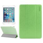 ENKAY Silk Texture Horizontal Flip Solid Color PU Leather Case with Three-folding Holder and & Sleep / Wake-up Function for iPad mini 4(Green) - 1